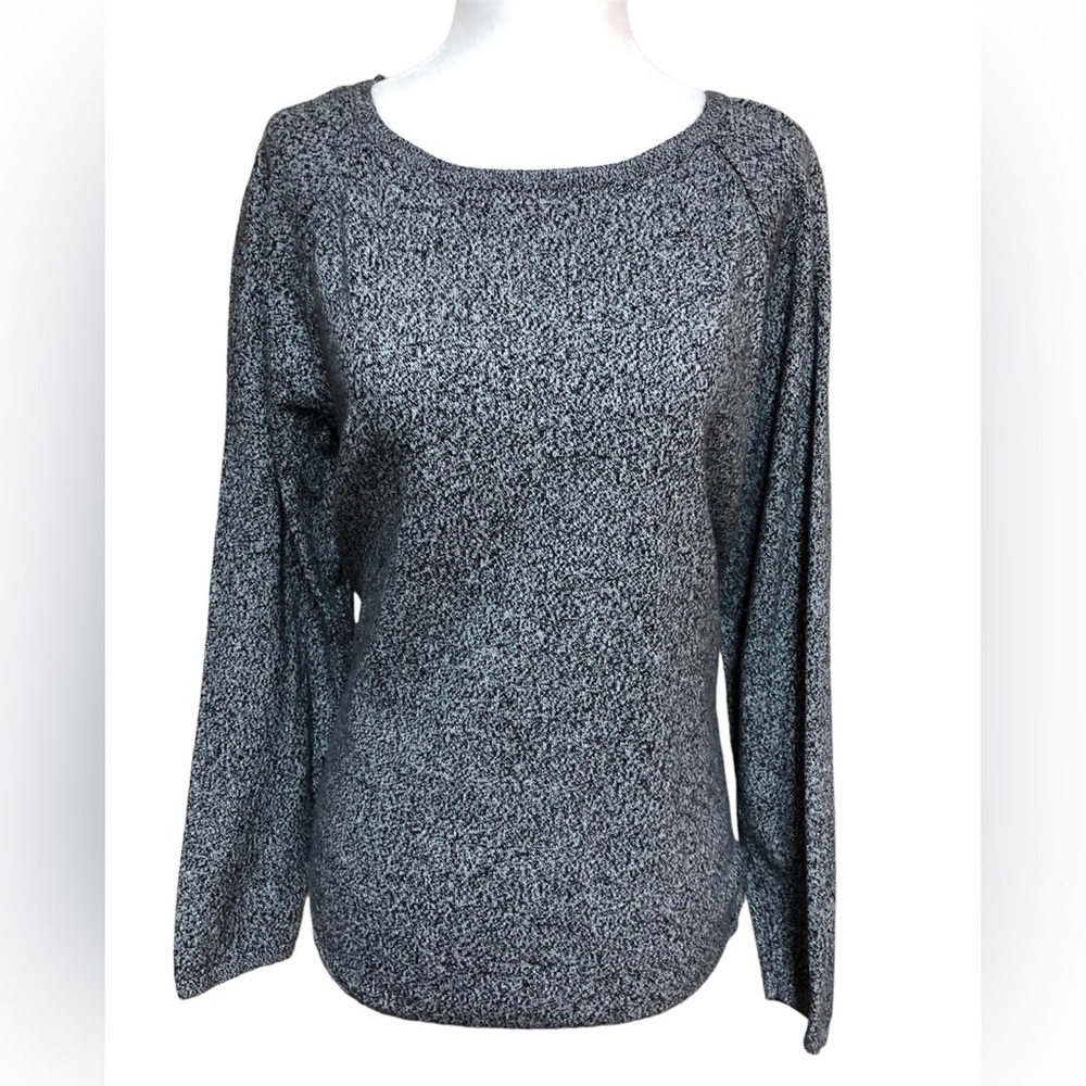 karen scott gray crewneck sweaters